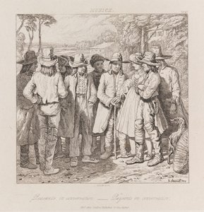 Peasants Conversing, München, ca. 1821 (radering)