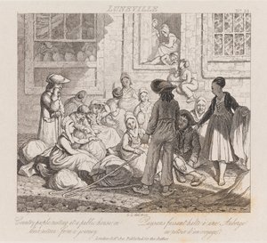 Peasants Resting, Luneville, ca. 1821 (radering)