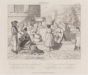 Vasking av grønnsaker, Heming, ca. 1821 (etsing)