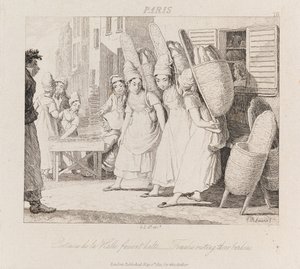 Kvinner hviler, Paris, ca. 1821 (radering)