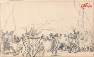 Bacchanalsk scene (muligens antediluviansk) av George Romney