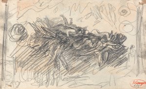 Falskt landskap med heksehule av George Romney