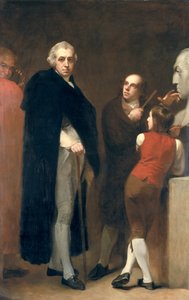 John Flaxman (1755-1826) modellerte sin byste av William Hayley (1745-1820), ca. 1791-92 av George Romney