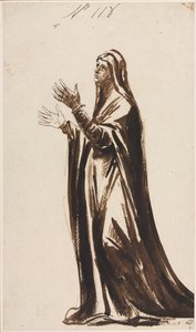 Mater Dolorosa sørgende mor, 1776. av George Romney