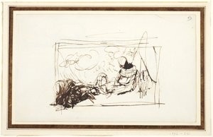 Sittende figurer og en geit av George Romney