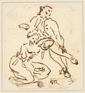 Sittende mann og kvinne av George Romney