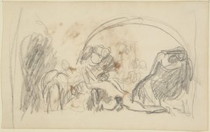 Skisse for Howards besøk i fengsler av George Romney