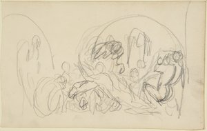 Skisse for Howards besøk i fengsler av George Romney