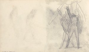 Skissebok tegning av George Romney