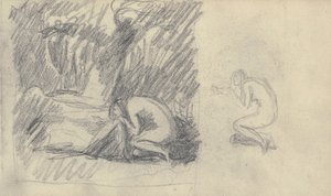 Skissebok tegning av George Romney