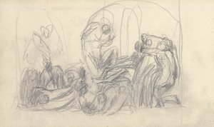 Skissebok tegning av George Romney