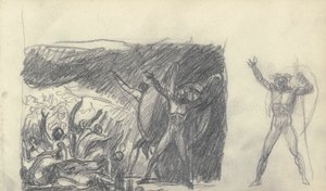 Skissebok tegning av George Romney