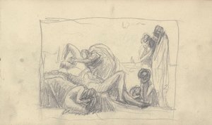 Skissebok tegning av George Romney