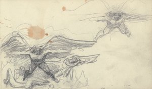 Skissebok tegning av George Romney