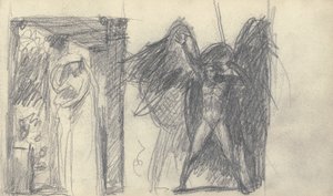 Skissebok tegning av George Romney