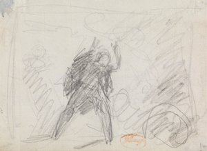 Studie av en stående figur av George Romney