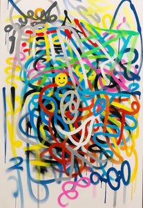 Tankebrettet, 2025 (akryl på lerret)