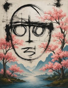 Ubrutt vår, 2025 (akryl på lerret) av George Rosaly