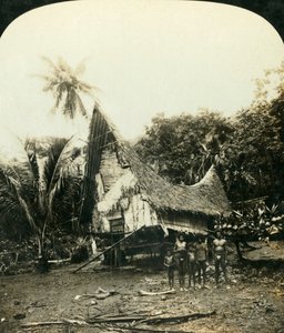 A Native Hut, Sariba, Britisk New Guinea, c1909.