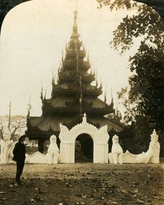Burmesisk pagoda, Eden Gardens, Calcutta, c1909.