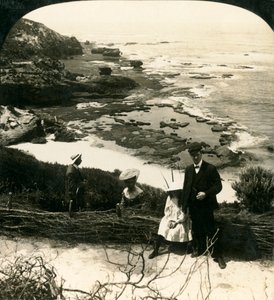 Lavvann ved Back Beach, Sorrento, Victoria, Australia, c1909.