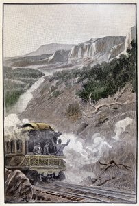 Den var like vakker som Wyoming National Park (side 285) i «The Testament of an Excentric» av Jules Verne av George Roux