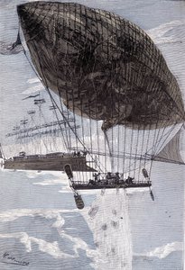 Albatrossen sluttet seg til Go-aHead (side 216) i «Robur the Conqueror» av Jules Verne