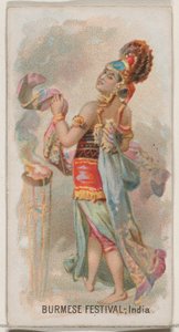 Burmesisk festival, India, fra Holidays-serien N80 for Duke-sigaretter, 1890., 1890. av George S. Harris and Sons