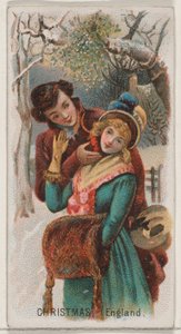 Christmas, England, fra Holidays-serien N80 for Duke-sigaretter, 1890., 1890. av George S. Harris and Sons