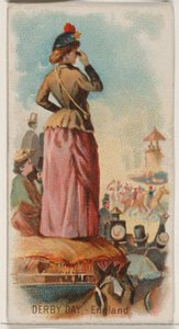 Derby Day, England, fra Holidays-serien N80 for Duke-sigaretter, 1890., 1890. av George S. Harris and Sons