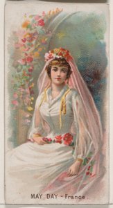 May Day, Frankrike, fra Holidays-serien N80 for Duke-sigaretter, 1890., 1890.
