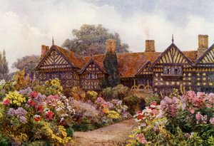 Speke Hall, Lancashire (fargelitografi) av George Samuel Elgood