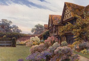 Forgården, Great Tangley Manor, Surrey (fargelitografi)