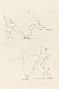 Forbereder på å løpe; Løping; Slående av George Scharf after John Flaxman
