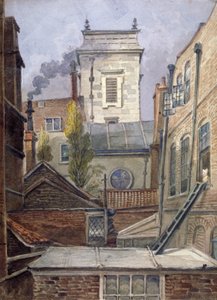 Tårnet til Church of St George Botolph Lane, City of London, c1830.