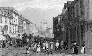 Markedsdag i Dartford, Kent, gravert av Henry Adlard, ca. 1830 av George Shepherd