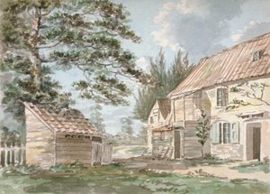 Overshot mill nær Greenford, Middlesex, 1797