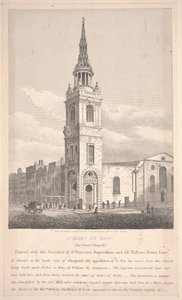 St. Mary Le Bow, gravert av William Wise av George Shepherd