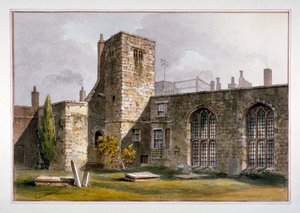 Utsikt over Savoy Chapel, Savoy Palace, Westminster, 1819 av George Shepherd