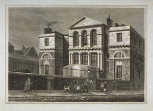 Utsikt over Sessions House, Old Bailey, 1812 av George Shepherd