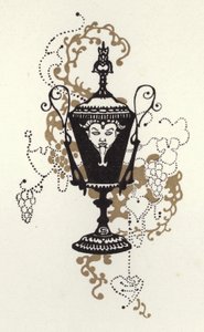 Illustrasjon for The Happy Hypocrite av Max Beerbohm (farge litho) av George Sheringham