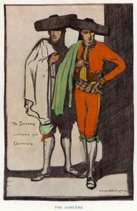 The Duenna av Sheridan: The Dancers (farge litho) av George Sheringham