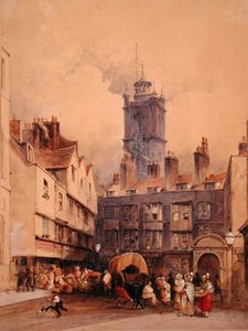 St. Giles, Cripplegate (akvarell på papir) av George Sidney Shepherd