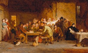 Skisse for "The Raffle", 1868 av George Smith