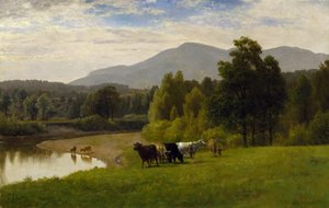 Beitemarker, 1867 (olje på papir om bord)
