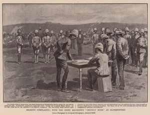 Høring av klager, med Essex Regiments Orderly Room i Bloemfontein