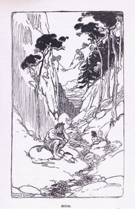 Sinis, fra The Heroes utgitt av George Allen og Unwin 1929 (farge litho) av George Soper