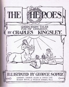 Tittelsidedesign, fra The Heroes utgitt av George Allen og Unwin 1929 av George Soper