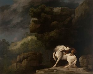 En løve som angriper en hest av George Stubbs