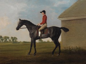 Gimcrack, med John Pratt oppe, på Newmarket Heath, 1795 av George Stubbs